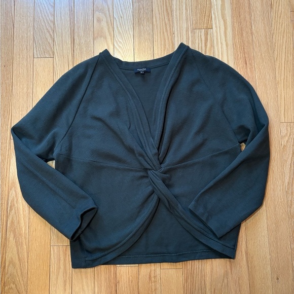 Massimo Dutti Green Twist Front Top, Size Small, Relaxed Fit - Picture 9 of 12